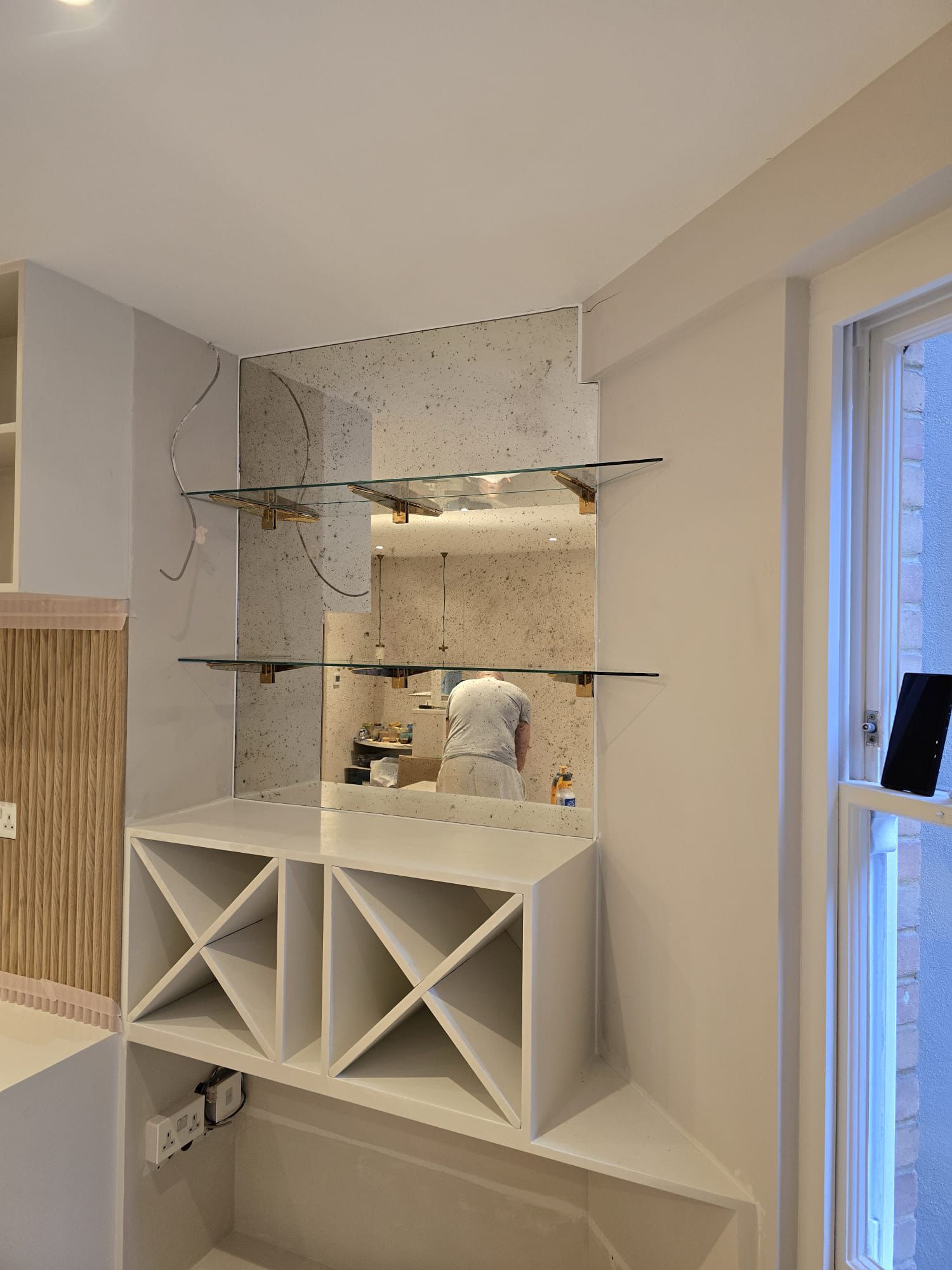 Modern mirror installation in a London gym
