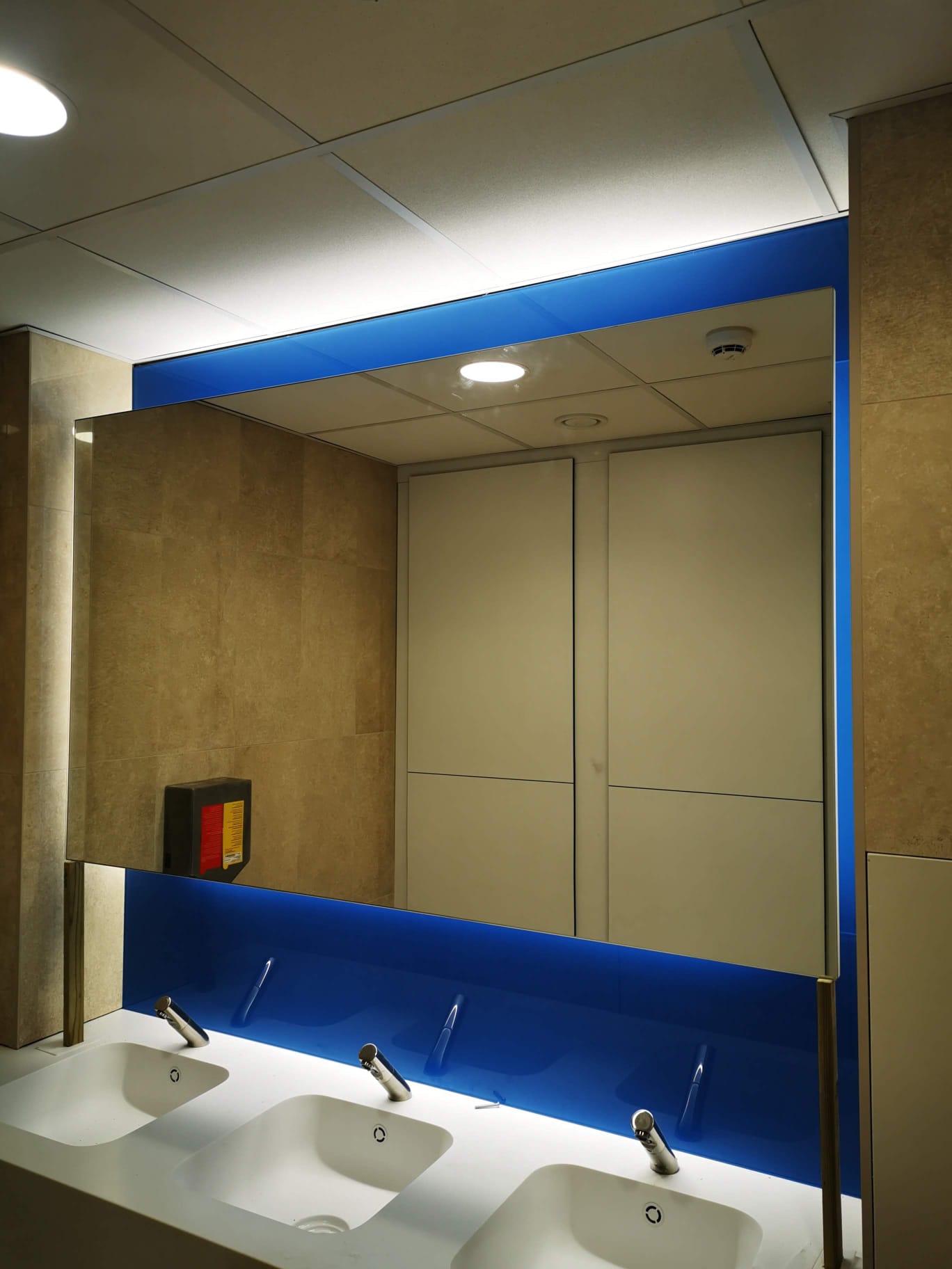 Glass wall panel installation, London