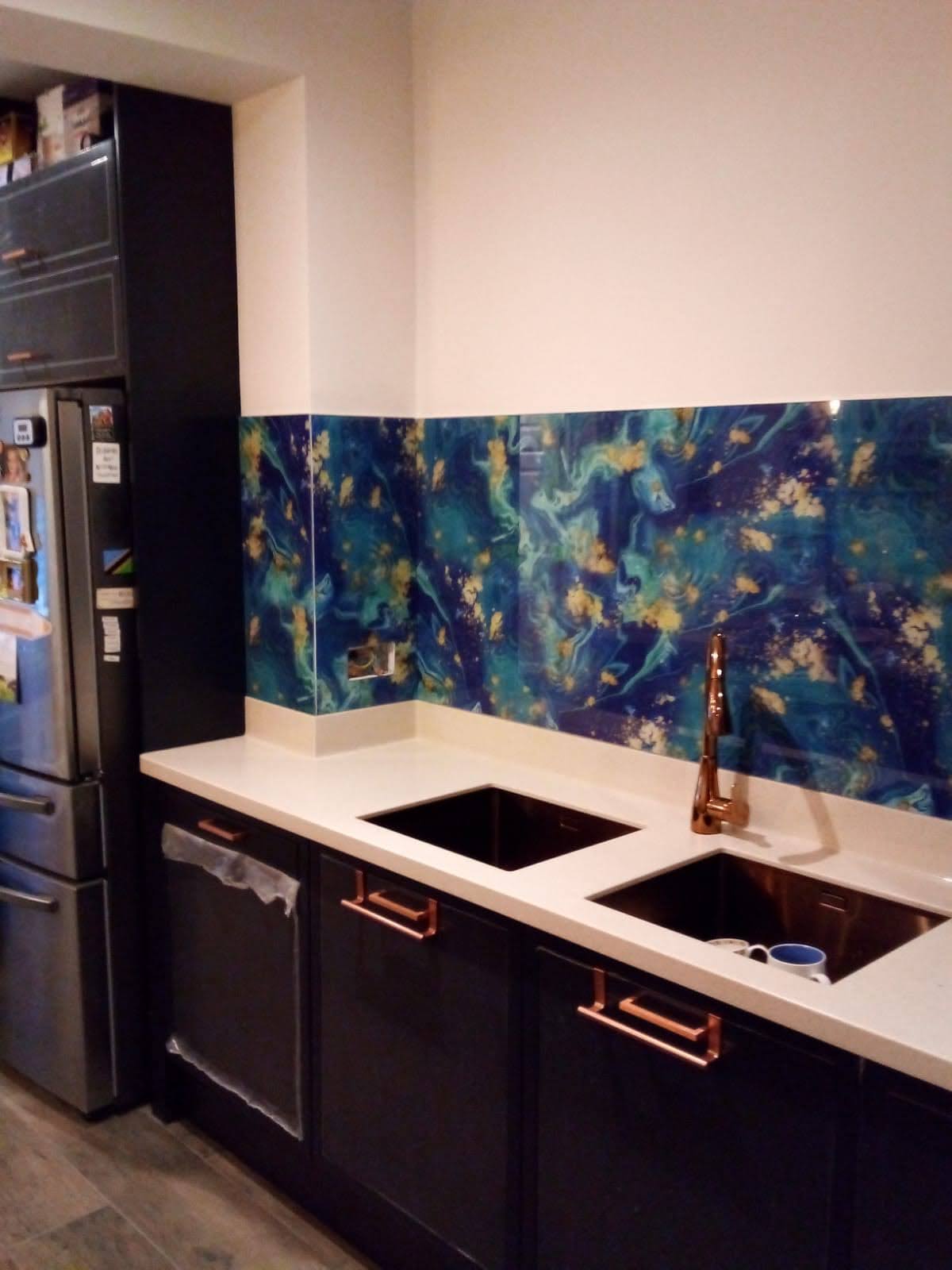 Printed glass splashback, London